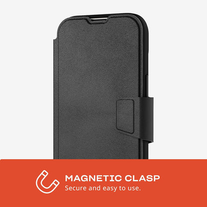 Tech21 EvoLite Wallet for iPhone 15 - Impact Protection Case - 3 card slots - Black