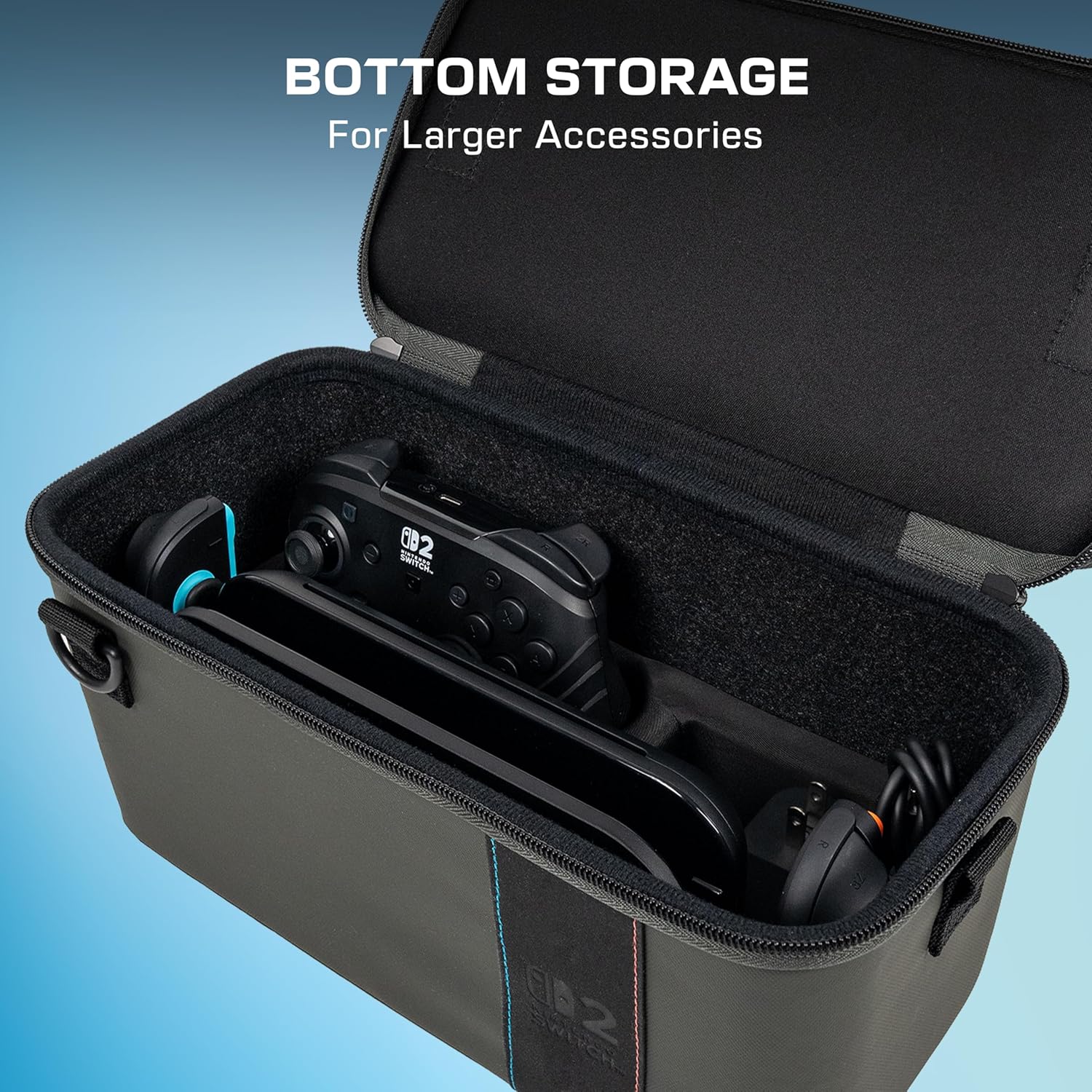 Turtle Beach - Playtrek 2-In-1 Case - Charcoal Black / Nintendo Switch 2