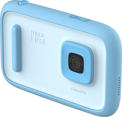 myFirst Camera 50 - nieuwe AI Editor camera voor kinderen digitale camera 20MP foto's 1080p video, front- en selfielens Kerstmis verjaardagscadeau voor jongens en meisjes leeftijd 4-15 jaar draagbaar