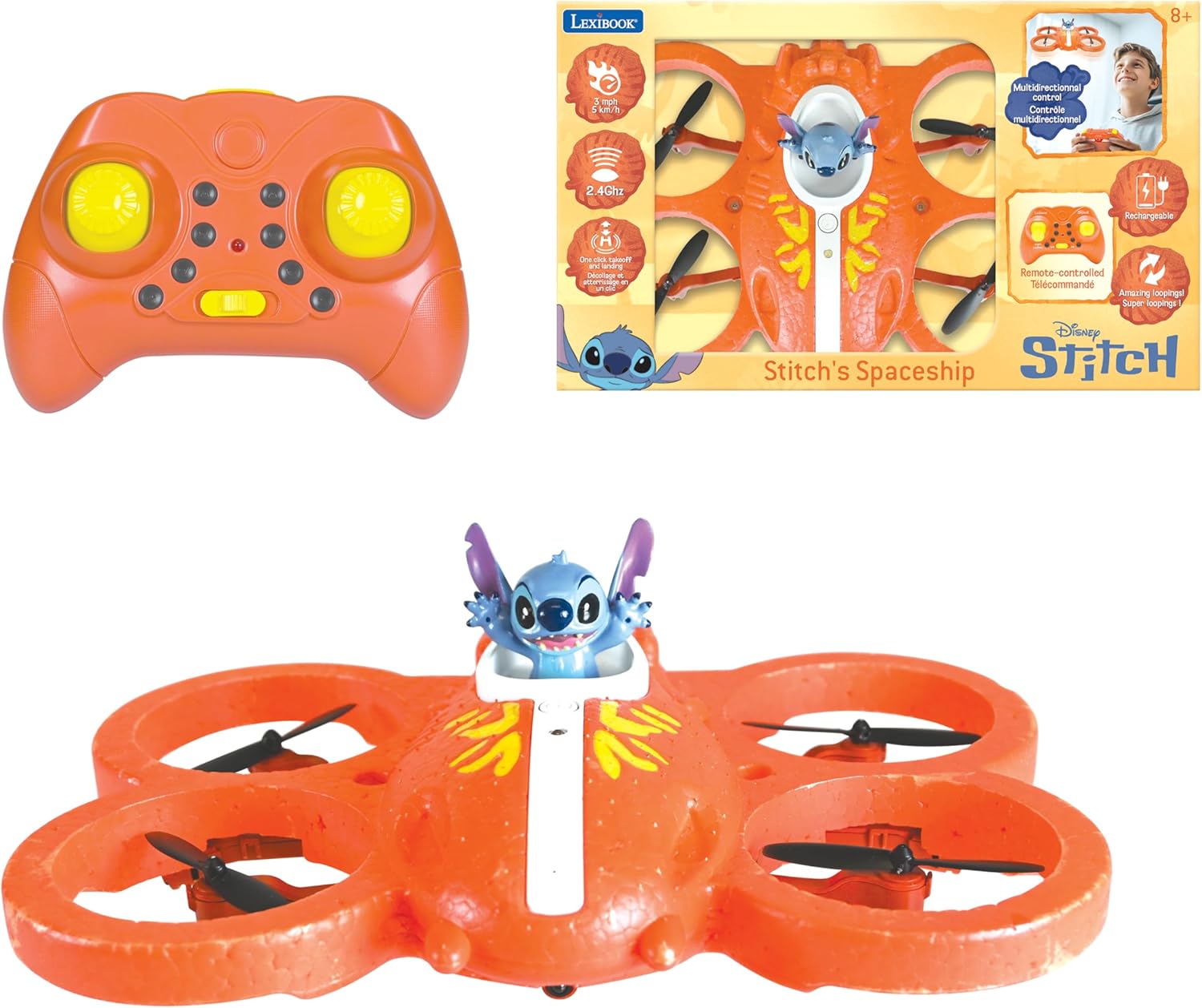 Lexibook - Stitch Flying Rc - Stitch`S Spaceship (Ufo1D)