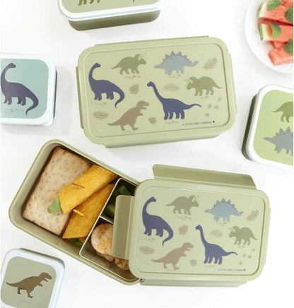 A Little Lovely Company - Bento Lunch Box - Dinosaurs - 22 X 7.5 X 14.5 Cm