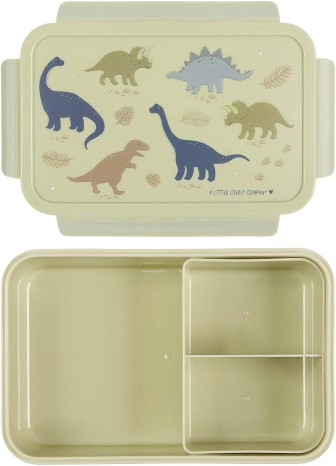 A Little Lovely Company - Bento Lunch Box - Dinosaurs - 22 X 7.5 X 14.5 Cm