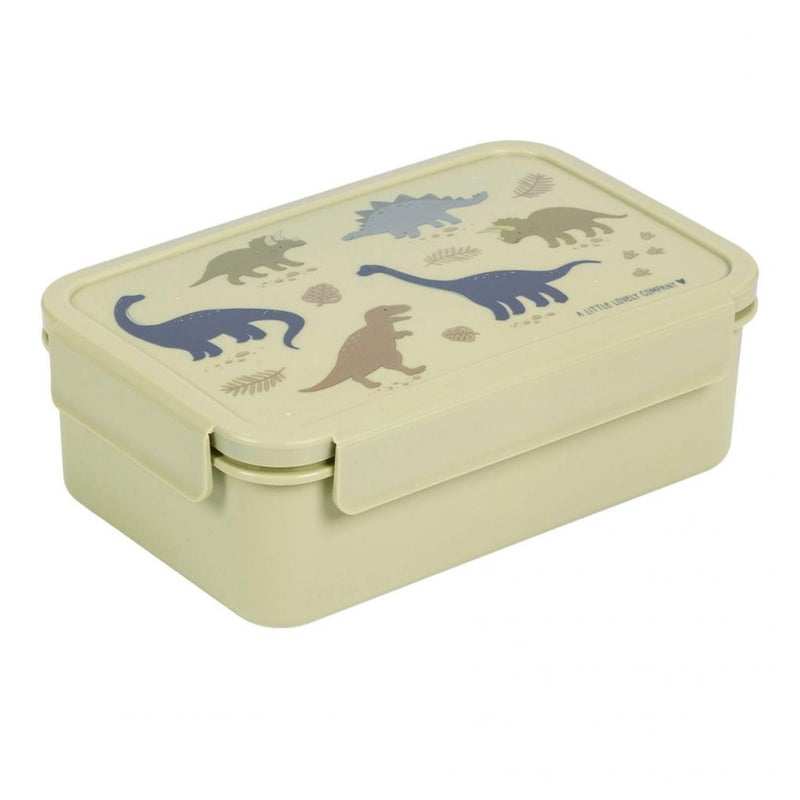 A Little Lovely Company - Bento Lunch Box - Dinosaurs - 22 X 7.5 X 14.5 Cm