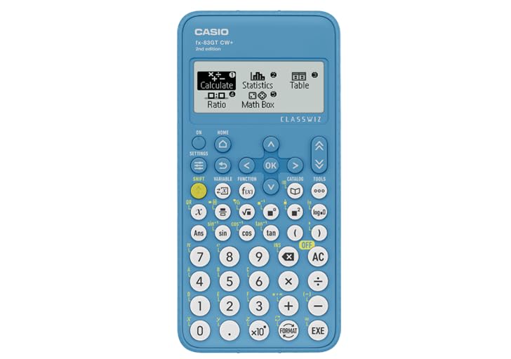 Casio fx-83GTCW+ Scientific Calculator Blue (UK Version) - Upgrade from previous fx-83GTCW model