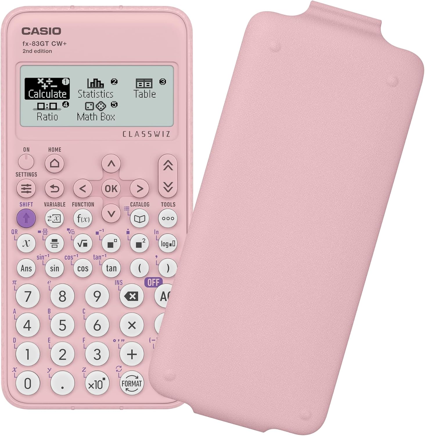 Casio fx-83GTCW+ Scientific Calculator Pink (UK Version) - Upgrade from previous fx-83GTCW model