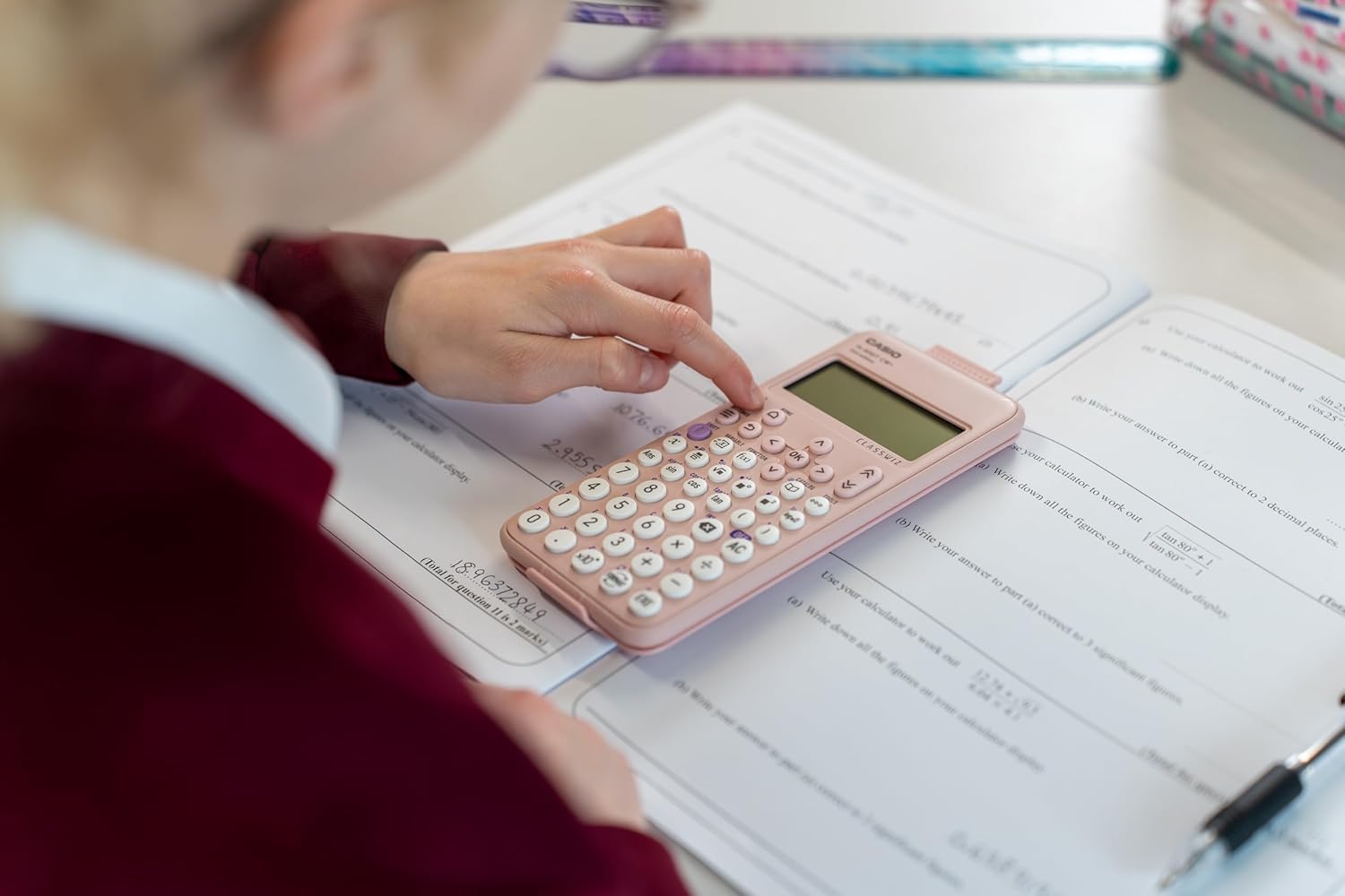 Casio fx-83GTCW+ Scientific Calculator Pink (UK Version) - Upgrade from previous fx-83GTCW model