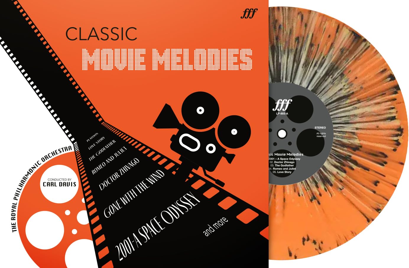 `Classic Movie Melodies (The Godfather, Gone With The Wind, Dr. Zhivago Etc.) (Orange Splatter Vinyl)`