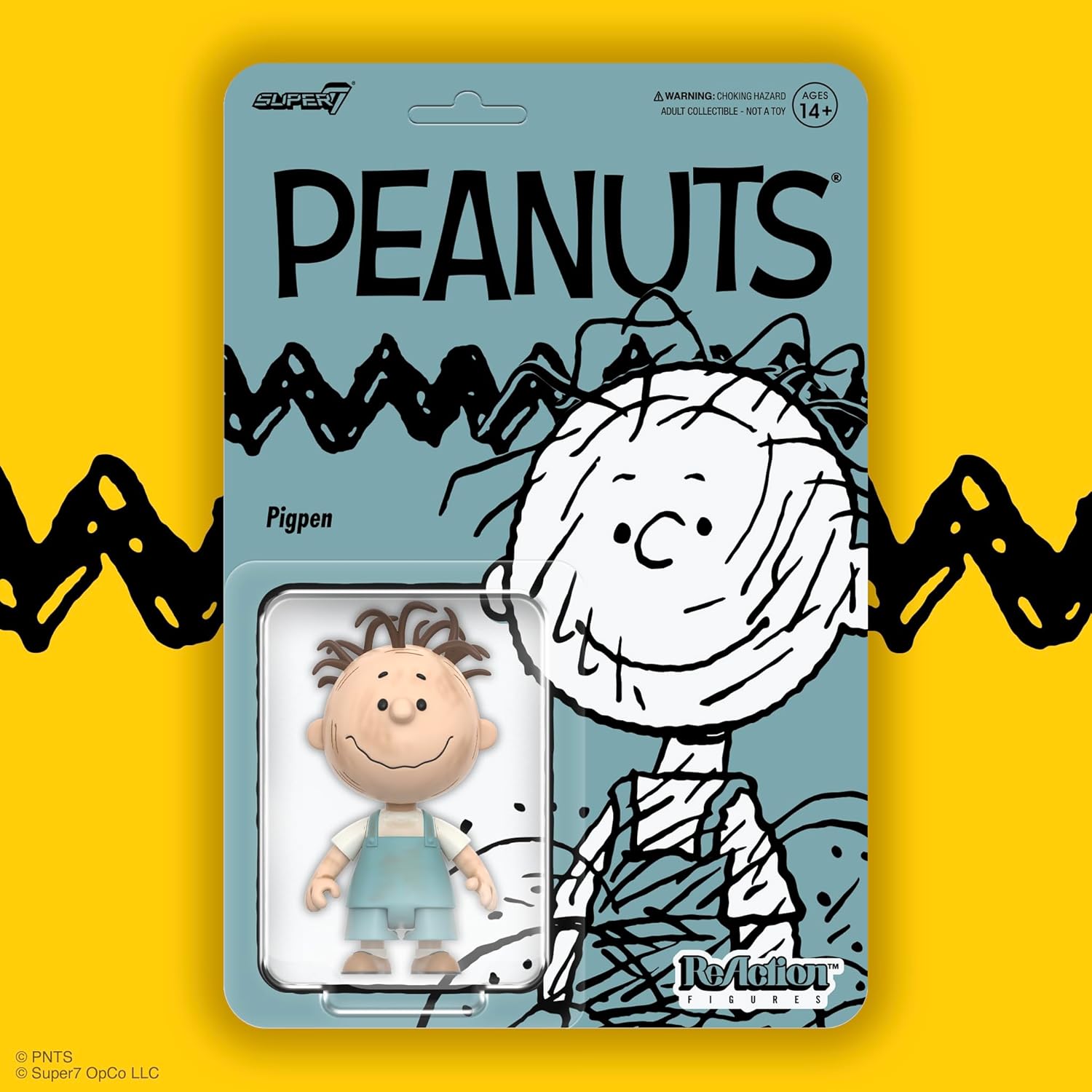 SUPER7 Peanuts Reaction Figures Wave 08 Pigpen Action Figure