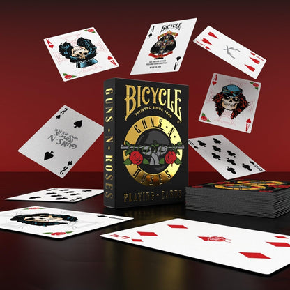 Bicycle - Guns N’ Roses - Jeu de 54 Cartes à Jouer, Argent (Silver