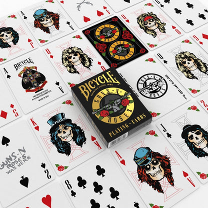 Bicycle - Guns N’ Roses - Jeu de 54 Cartes à Jouer, Argent (Silver