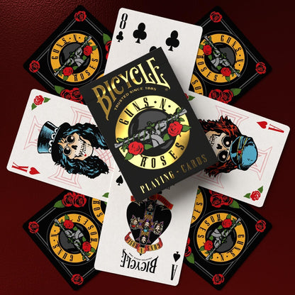 Bicycle - Guns N’ Roses - Jeu de 54 Cartes à Jouer, Argent (Silver