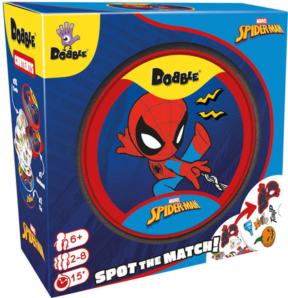 Asmodee | Dobble Spiderman | Family Card Game | Ages 6+ | 2-8 Players | 15+ Minutes Playing Time
