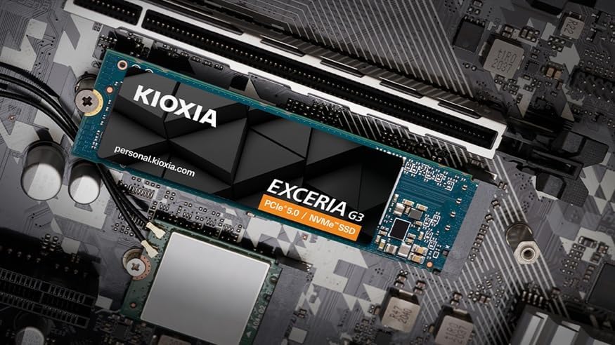 KIOXIA Exceria G3 1TB NVMe SSD - PCIe 5.0 Gen5 x4 | Fast Internal Solid State Drive | High-Speed Gaming & PC Upgrade