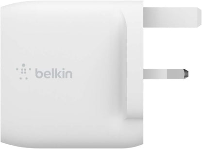 Belkin Boost Charge Dual USB-A Wall Charger 24 W + USB-A to USB-C Cable (USB Wall Charger for Samsung, Pixel, iPad Pro, More)