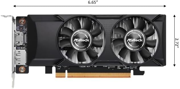 Asrock Intel Arc A310 Low Profile 4Gb Gddr6 Graphics Card, 2000 Mhz Base Clock, Dual Fan, 1X Displayports / 1X Hdmi Port