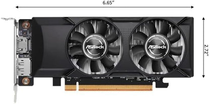 Asrock Intel Arc A310 Low Profile 4Gb Gddr6 Graphics Card, 2000 Mhz Base Clock, Dual Fan, 1X Displayports / 1X Hdmi Port