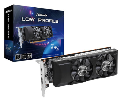 Asrock Intel Arc A310 Low Profile 4Gb Gddr6 Graphics Card, 2000 Mhz Base Clock, Dual Fan, 1X Displayports / 1X Hdmi Port