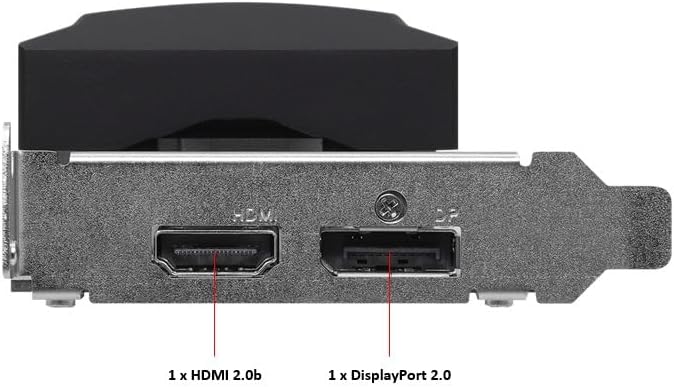 Asrock Intel Arc A310 Low Profile 4Gb Gddr6 Graphics Card, 2000 Mhz Base Clock, Dual Fan, 1X Displayports / 1X Hdmi Port