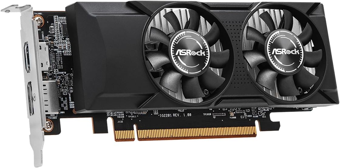 Asrock Intel Arc A310 Low Profile 4Gb Gddr6 Graphics Card, 2000 Mhz Base Clock, Dual Fan, 1X Displayports / 1X Hdmi Port