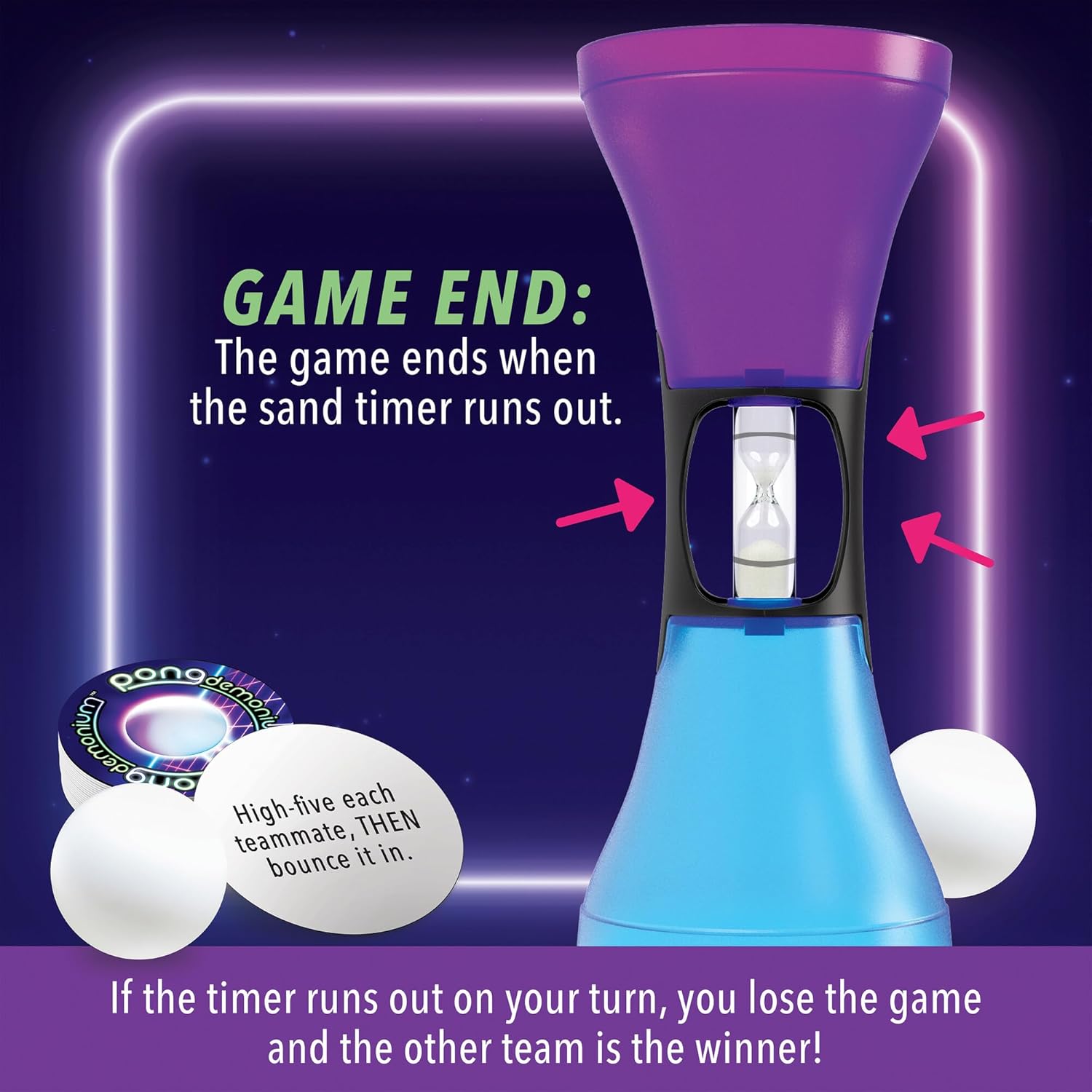 Mindware | Pongdemonium | Fast-Paced Bouncing Ball Party Game | Ages 8+ | 2-8 Players | 25 Minutes Playing Time