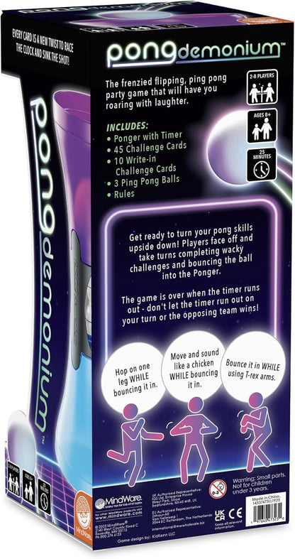 Mindware | Pongdemonium | Fast-Paced Bouncing Ball Party Game | Ages 8+ | 2-8 Players | 25 Minutes Playing Time