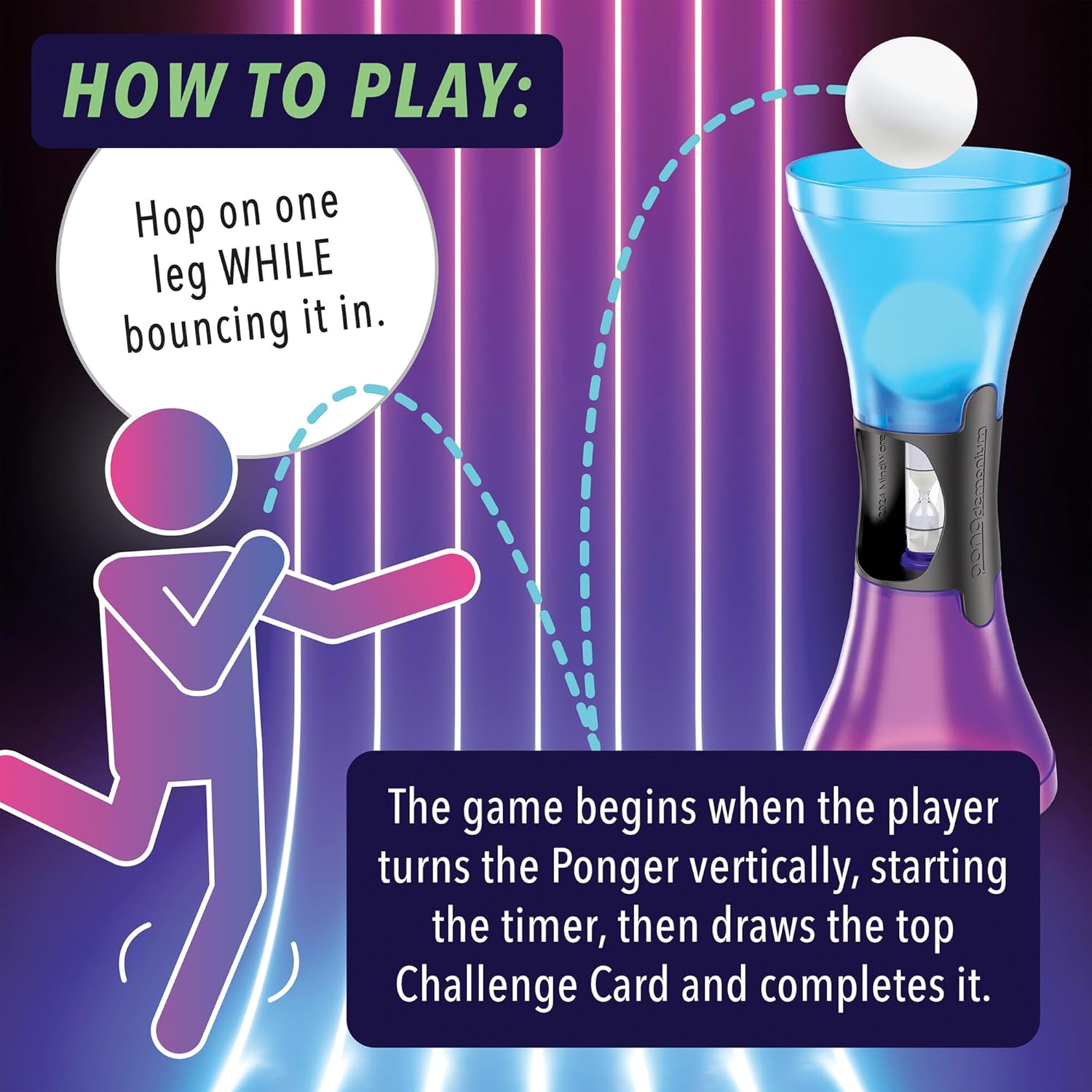 Mindware | Pongdemonium | Fast-Paced Bouncing Ball Party Game | Ages 8+ | 2-8 Players | 25 Minutes Playing Time
