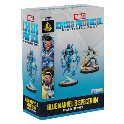 Asmodee | Marvel Crisis Protocol - Blue Marvel & Spectrum | Miniatures Tabletop Game | Ages 14+ | 2 Players | 90+ Minutes Playing Time