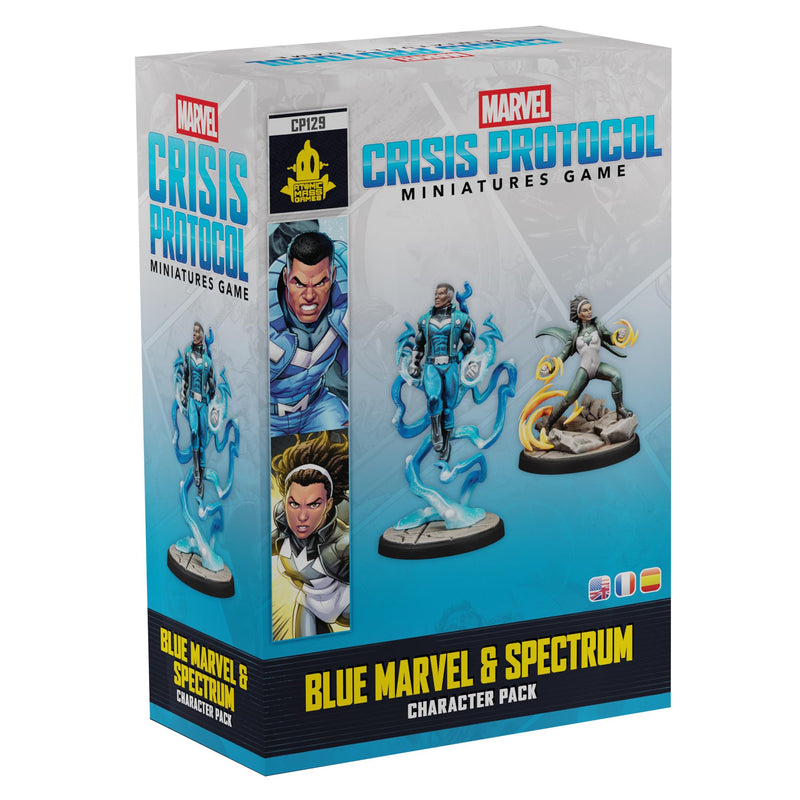 Asmodee | Marvel Crisis Protocol - Blue Marvel & Spectrum | Miniatures Tabletop Game | Ages 14+ | 2 Players | 90+ Minutes Playing Time