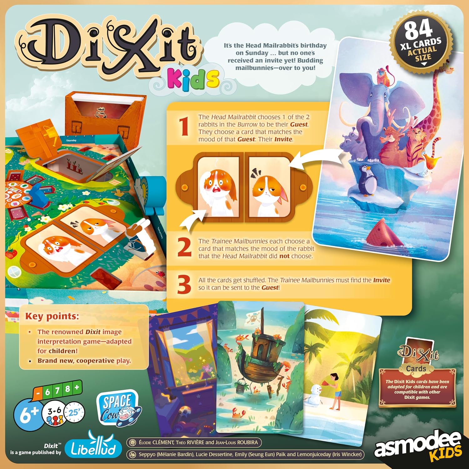 Asmodee | Dixit Kids | Children's Board Game | Ages 6+ | 3-6 Players | 25+ Minutes Playing Time