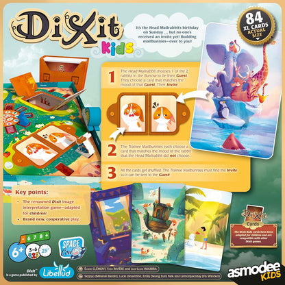 Asmodee | Dixit Kids | Children's Board Game | Ages 6+ | 3-6 Players | 25+ Minutes Playing Time