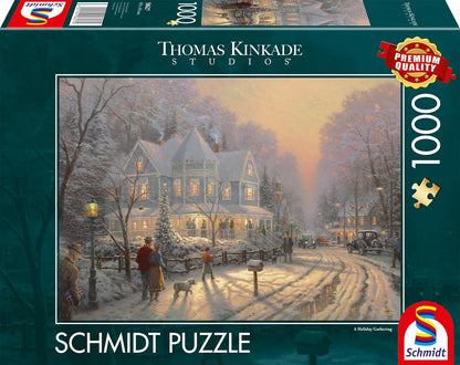 Schmidt | Thomas Kinkade: A Holiday Gathering (1,000 Pieces)| Jigsaw Puzzle | Ages 14+ | 1+ Players