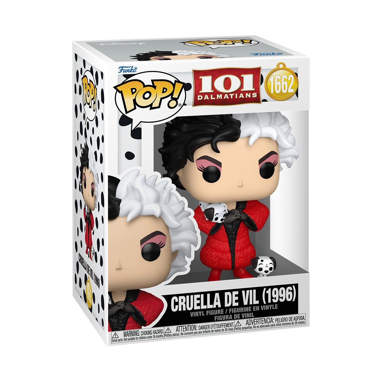 Funko Pop! Disney: 101 Dalmatians - (1996) – Cruella De Vil De Vil - Collectable Vinyl Figure - Gift Idea - Official Merchandise - Toys for Kids & Adults - Cartoon Fans - Model Figure for Collectors