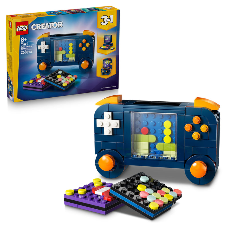 LEGO Creator 3-in-1 Retro Spelcomputer – Verandert In Arcadekast Of Computer met Toetsenbord en Muis – Cadeau voor Gamers vanaf 8 Jaar – 31380