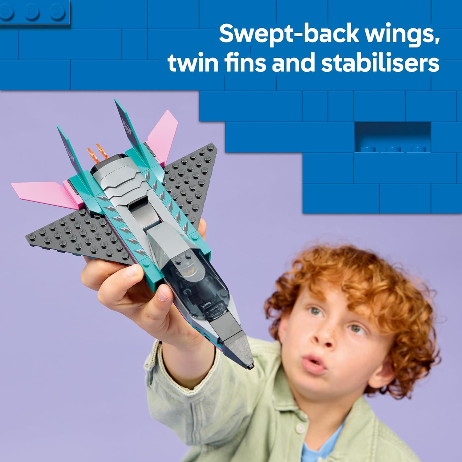 LEGO City Jet vs. Car Toy - Building Kit w/Plane, Supercar Plus Pilot & Driver Minifigures - Creative Birthday Gift Idea for 6+ Year Old Boys - 60489