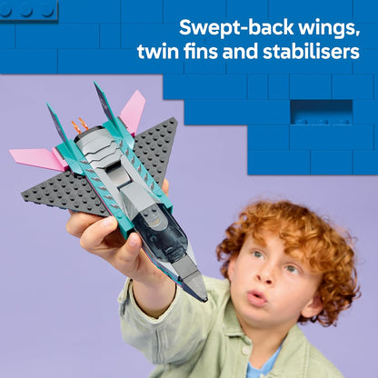 LEGO City Jet vs. Car Toy - Building Kit w/Plane, Supercar Plus Pilot & Driver Minifigures - Creative Birthday Gift Idea for 6+ Year Old Boys - 60489