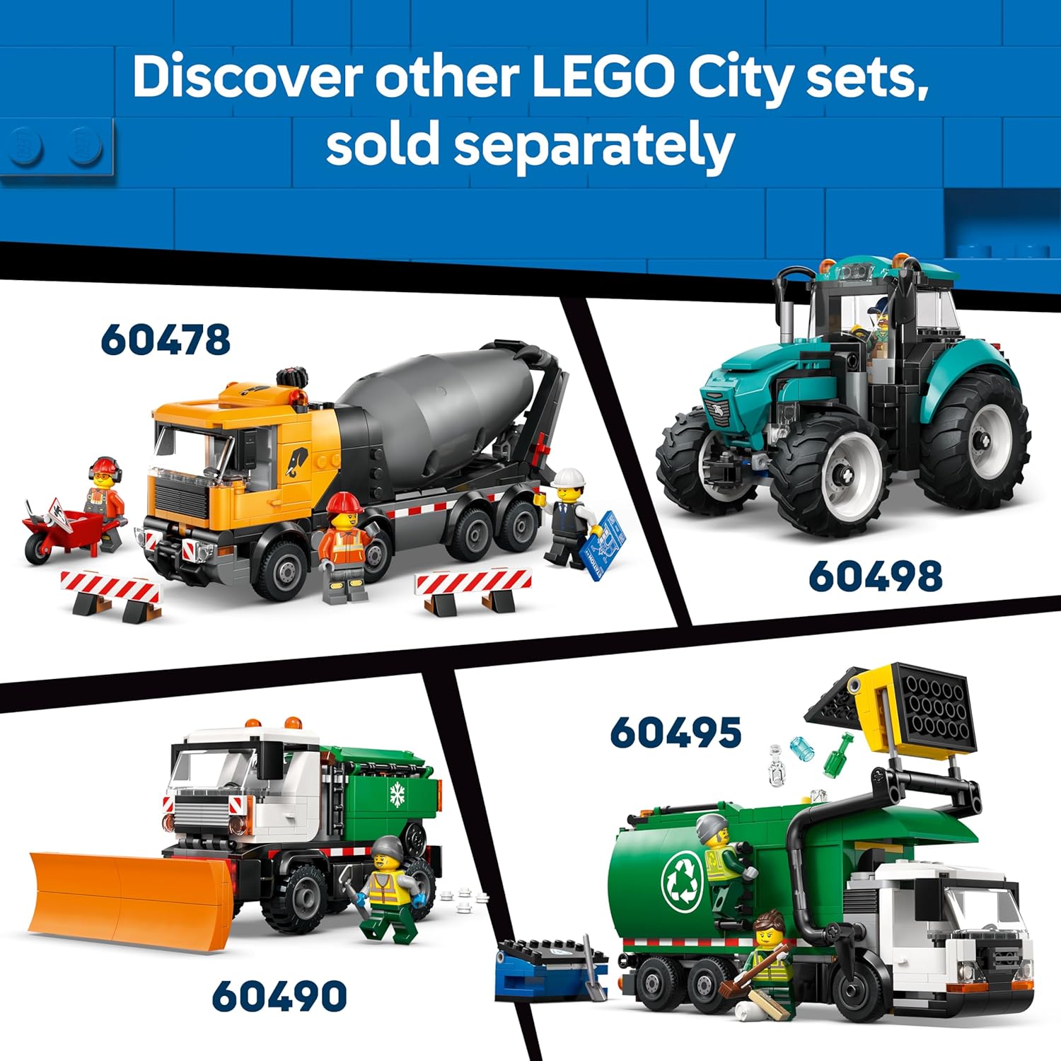 LEGO City Jet vs. Car Toy - Building Kit w/Plane, Supercar Plus Pilot & Driver Minifigures - Creative Birthday Gift Idea for 6+ Year Old Boys - 60489