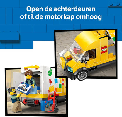 LEGO City De LEGO Bestelwagen Auto Speelgoed voor Kinderen - Bouwpakket met 2 Minifiguren, Karretje en Accessoires voor Rollenspellen - Verjaardagscadeau voor Jongens vanaf 6 Jaar - 60500