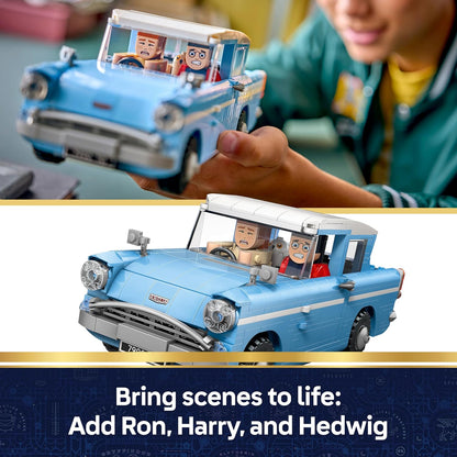 LEGO Harry Potter Enchanted Flying Ford Anglia - Car Model Kit with Harry, Ron & Hedwig Figures - Gift for 14+ Year Old Girls, Boys & Teenage Fans - 76470
