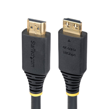 StarTech.com 50cm (1.6ft) High Speed HDMI Cable with Gripping Connectors, 4K 60Hz/1440p 144Hz, 18Gbps, UHD HDMI Cord, TPE Jacket