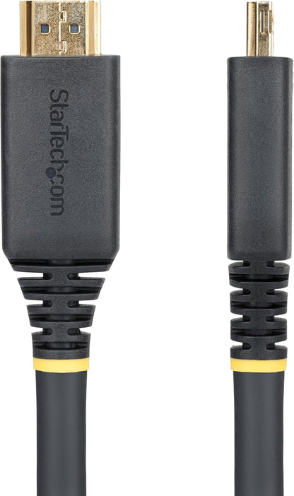 StarTech.com 10m (33ft) Active High Speed HDMI Cable with Gripping Connectors, 4K 60Hz/1440p 144Hz, 18Gbps, UHD HDMI Cord, TPE Jacket