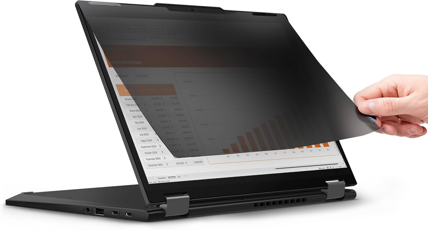 StarTech.com Lenovo X13 Yoga Gen 4 Bright Privacy Screen Filter with Touch, Flip-Over, 75% Light Transmittance, Anti-Glare