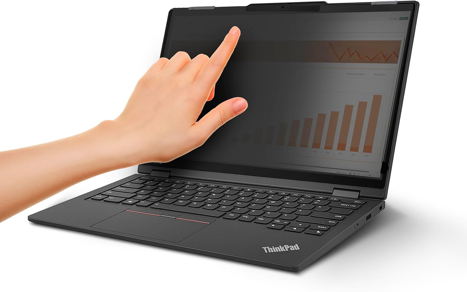 StarTech.com Lenovo X13 Yoga Gen 4 Bright Privacy Screen Filter with Touch, Flip-Over, 75% Light Transmittance, Anti-Glare
