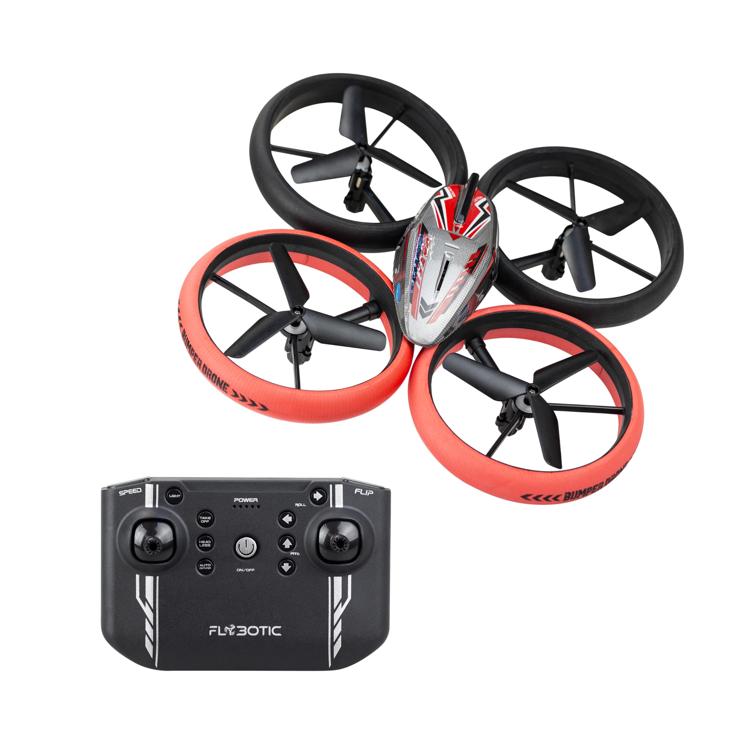Silverlit FLYBOTIC – Bumper Drone Lit – 2,4 GHz – Portée 30 m – Cascade à 360 °, meerkleurig (MZDS5SAA71Q.