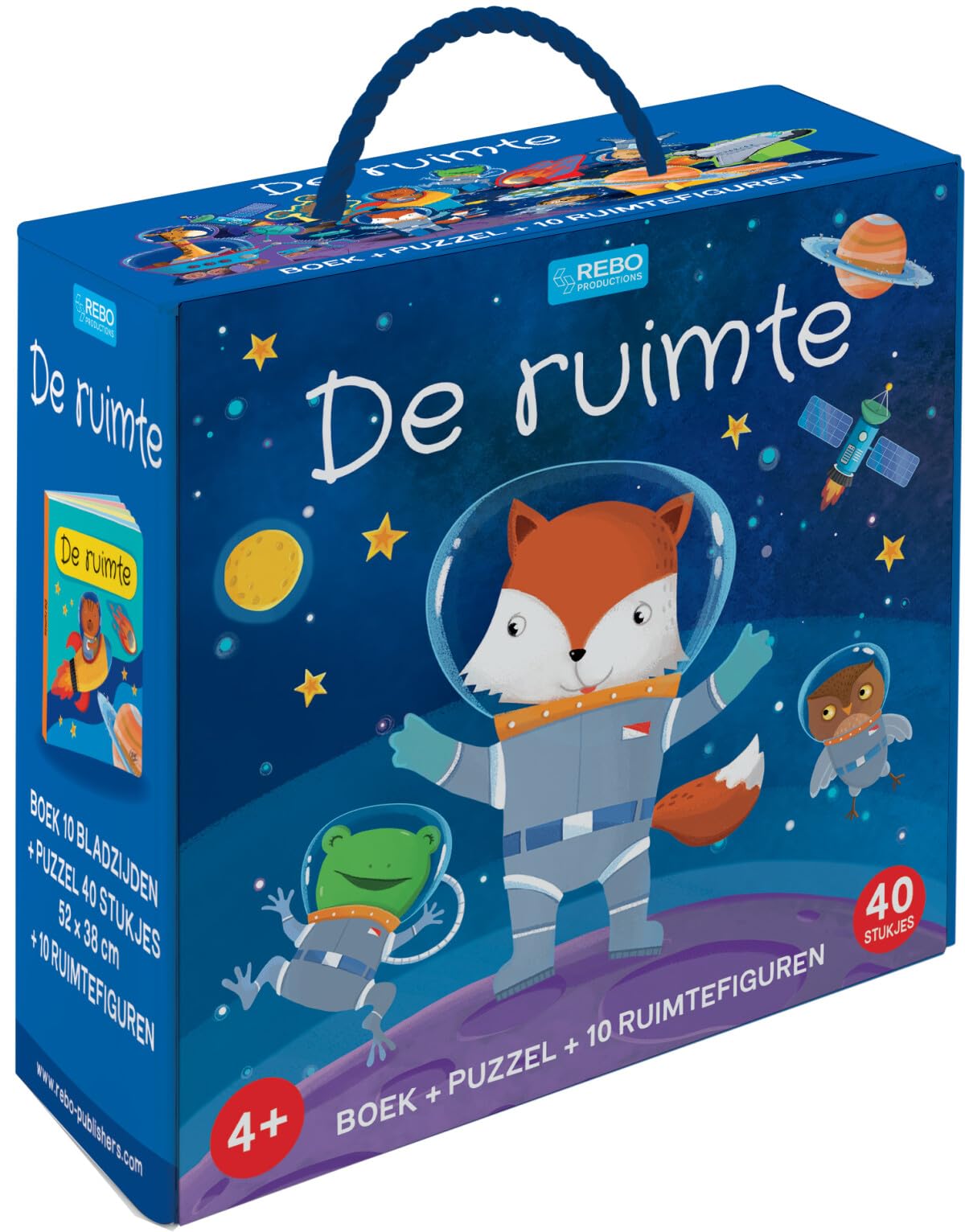 Rebo Publishers - De Ruimte - Boek en Puzzel 10 Figuren