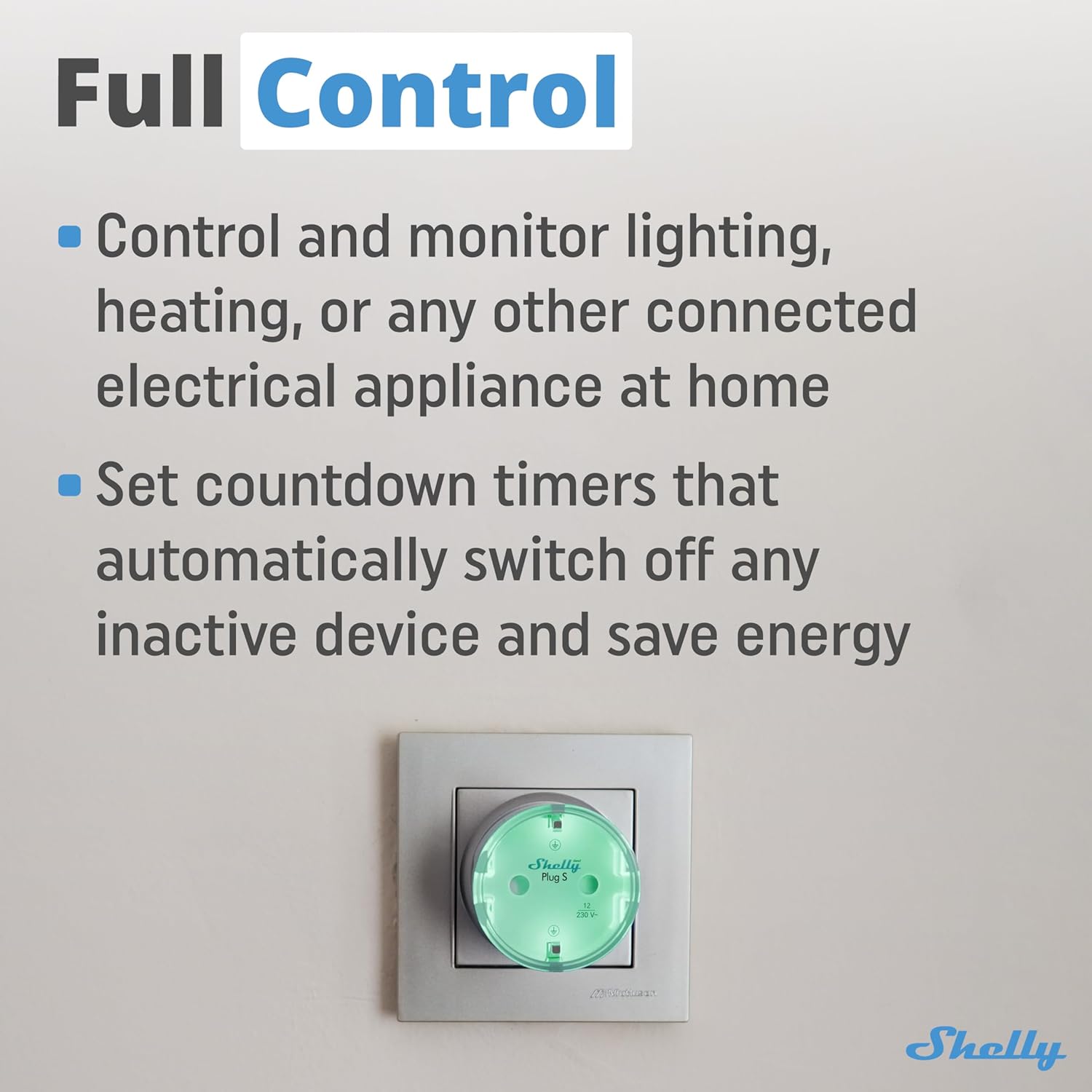 Smart Plug Shelly 85366990 Wi-Fi 230 V 10 A