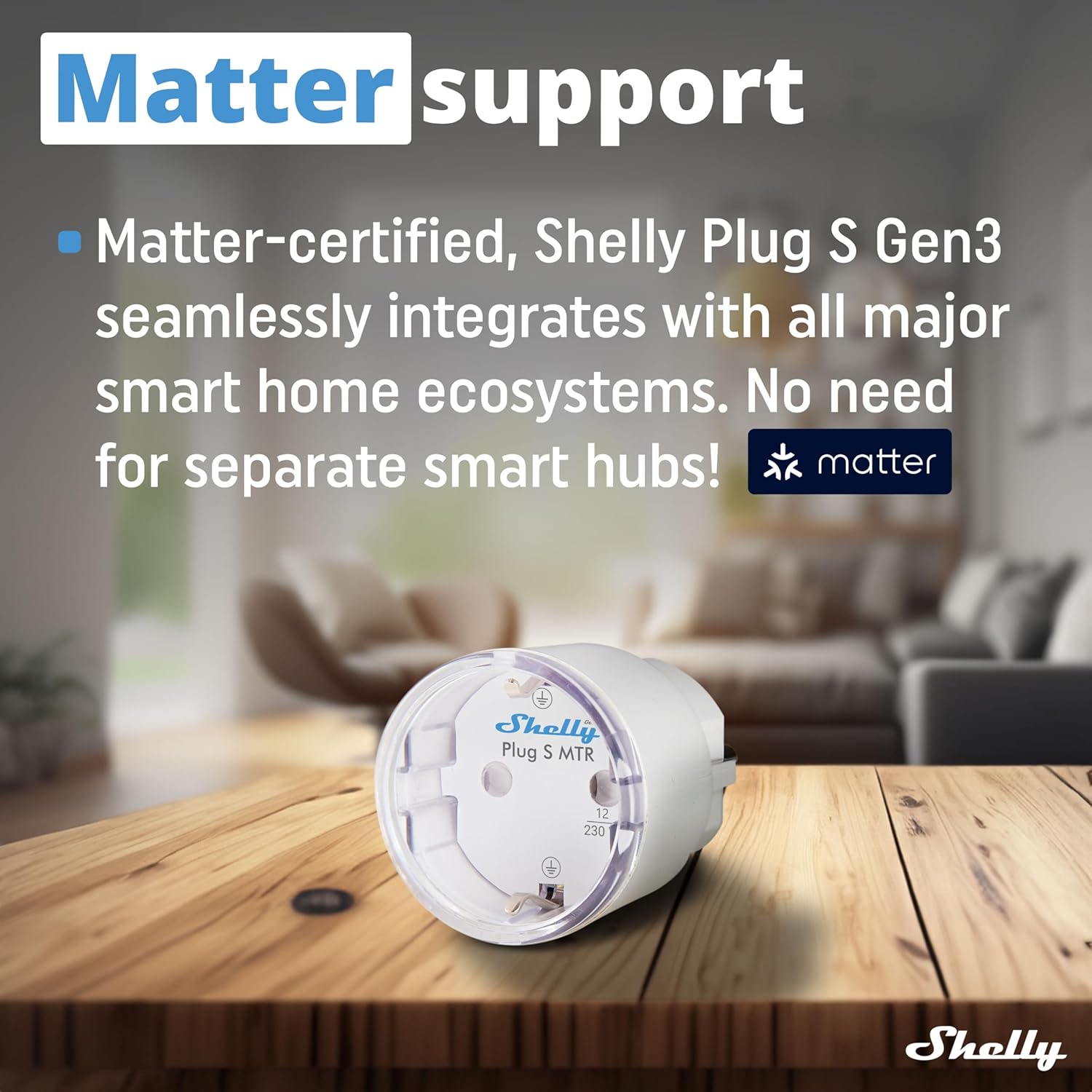 Smart Plug Shelly 85366990 Wi-Fi 230 V 10 A