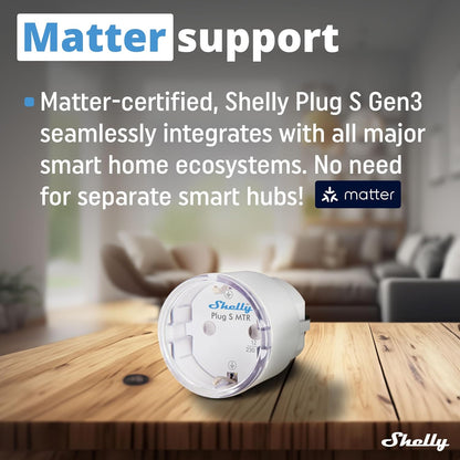 Smart Plug Shelly 85366990 Wi-Fi 230 V 10 A