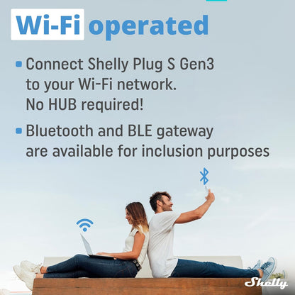 Smart Plug Shelly 85366990 Wi-Fi 230 V 10 A