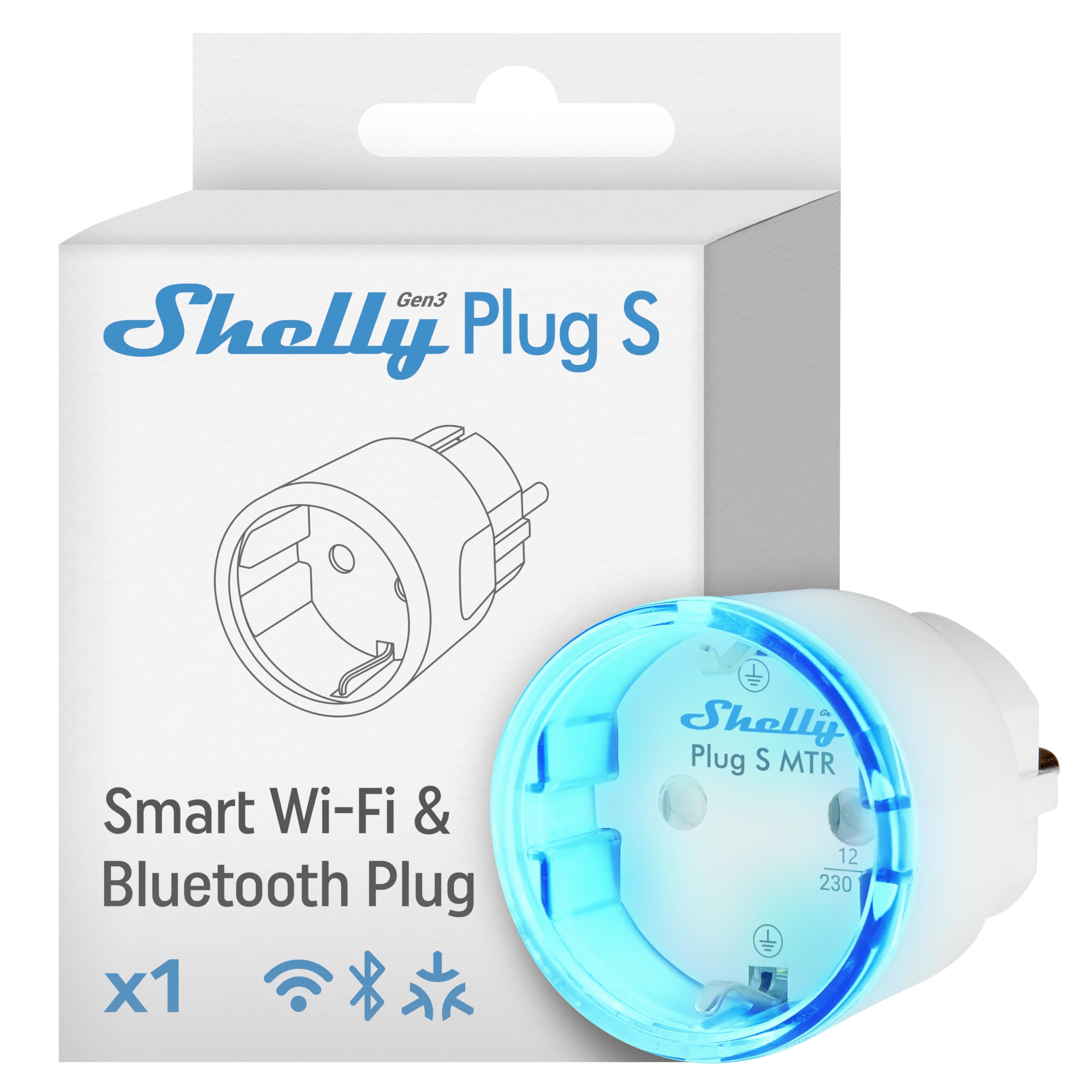 Smart Plug Shelly 85366990 Wi-Fi 230 V 10 A