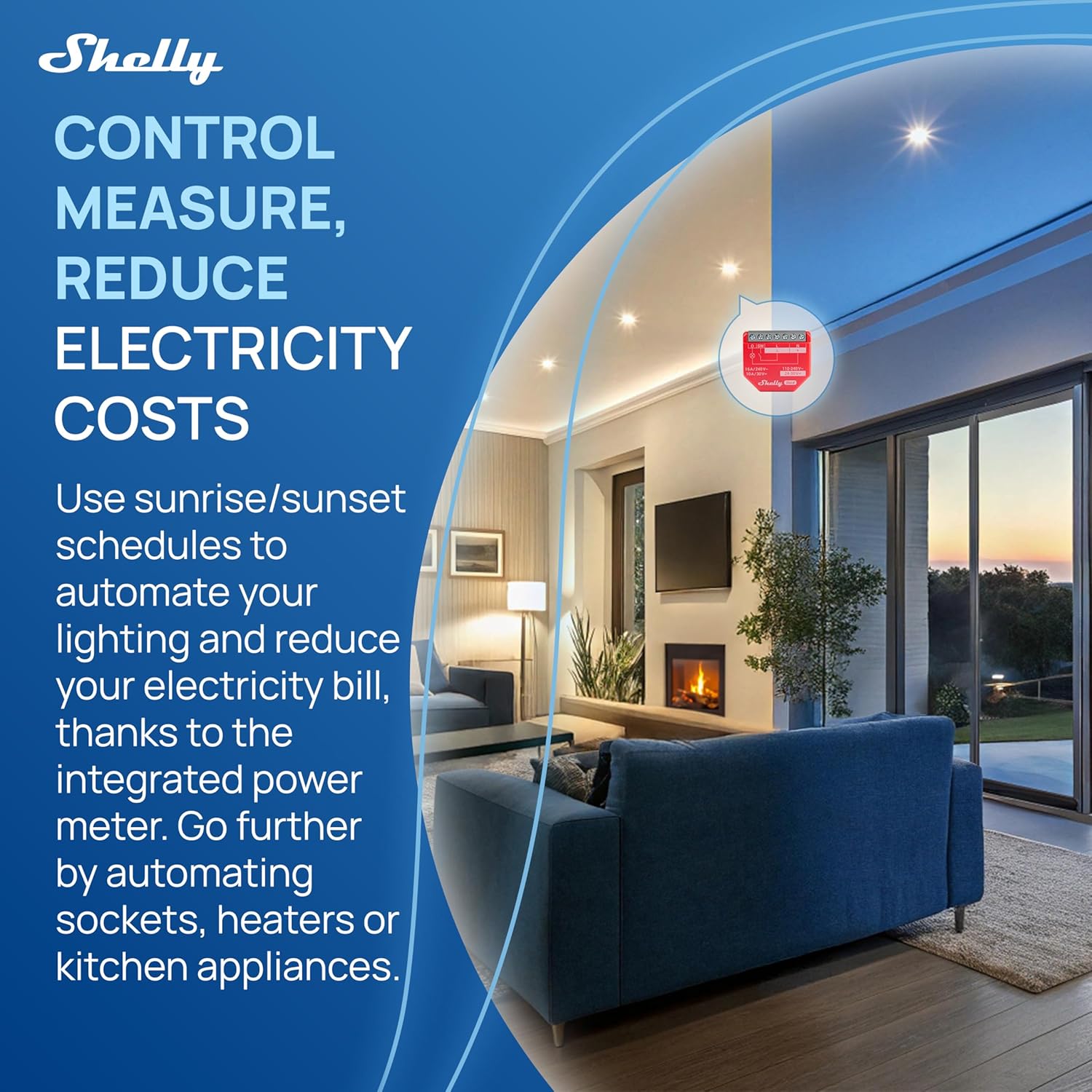 Smart Plug Shelly S4Sw-001P16Eu Bluetooth Wi-Fi Bluetooth 5.0 10 A
